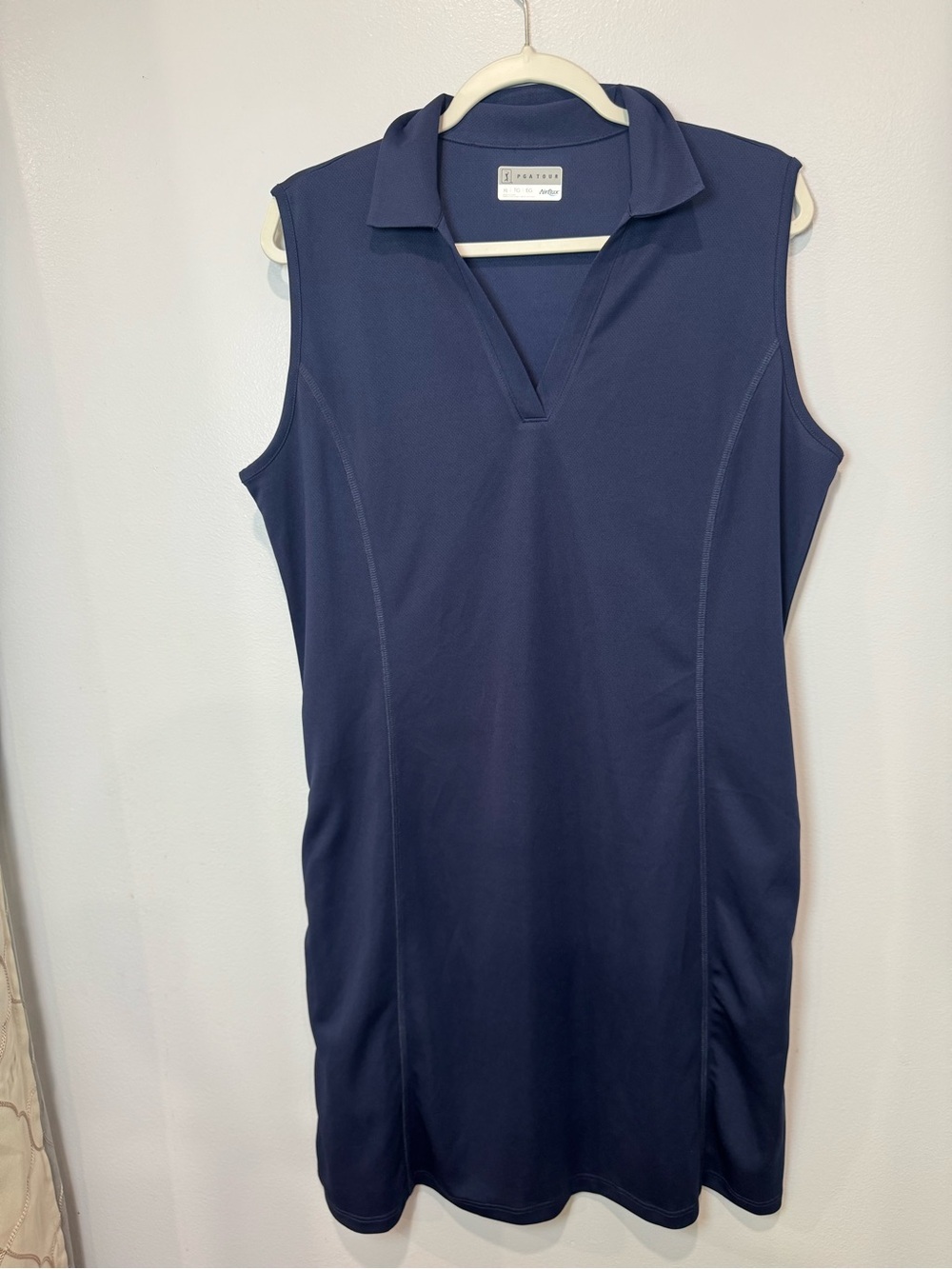 PGA TOUR  Air Flux Womens Sleeveless Golf Dress Size XL Navy Blue Pockets - Picture 2 of 11